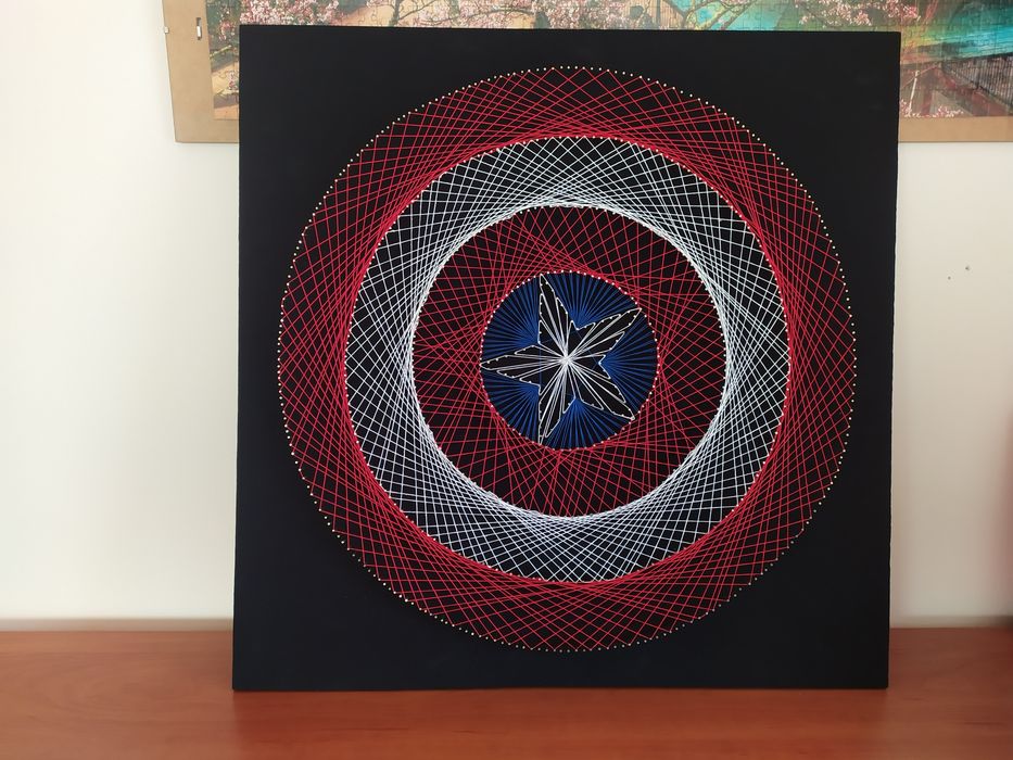 Tarcza Kapitana Ameryki Marvel Stringart