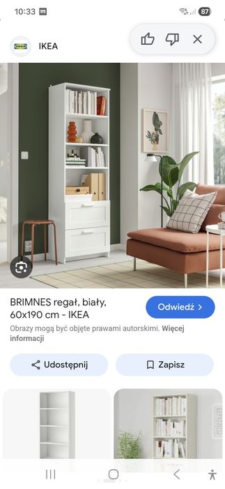 Sprzedam regał Birmnes Ikea biały