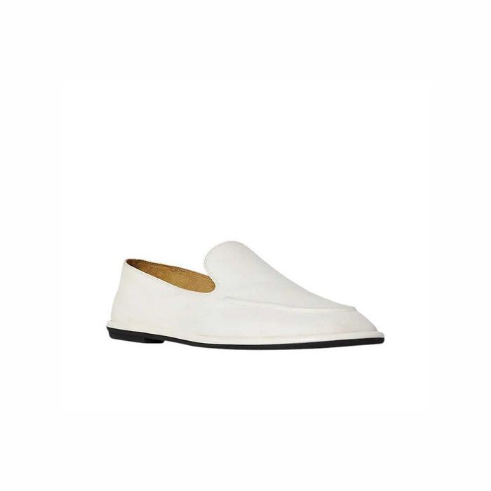 Лофери The Row Canal Loafer in Leather Milk