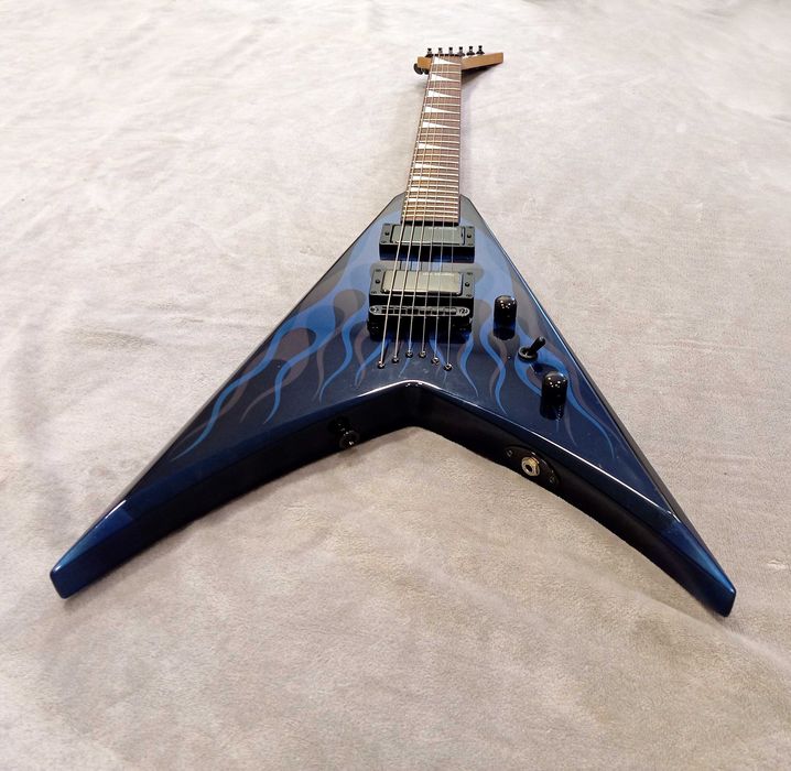 Gitara Jackson King V KVX10 Limited Edition 1997 - Blue Ghost Flames