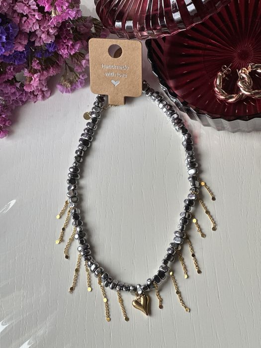 Чокер з гематиту