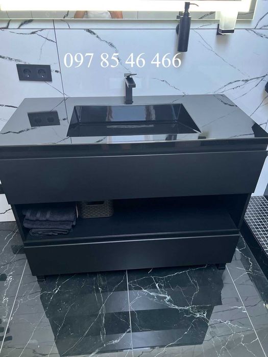 Виготовляємо Монолітні Умивальники вилиті з стільницею +Тумби Дзеркала