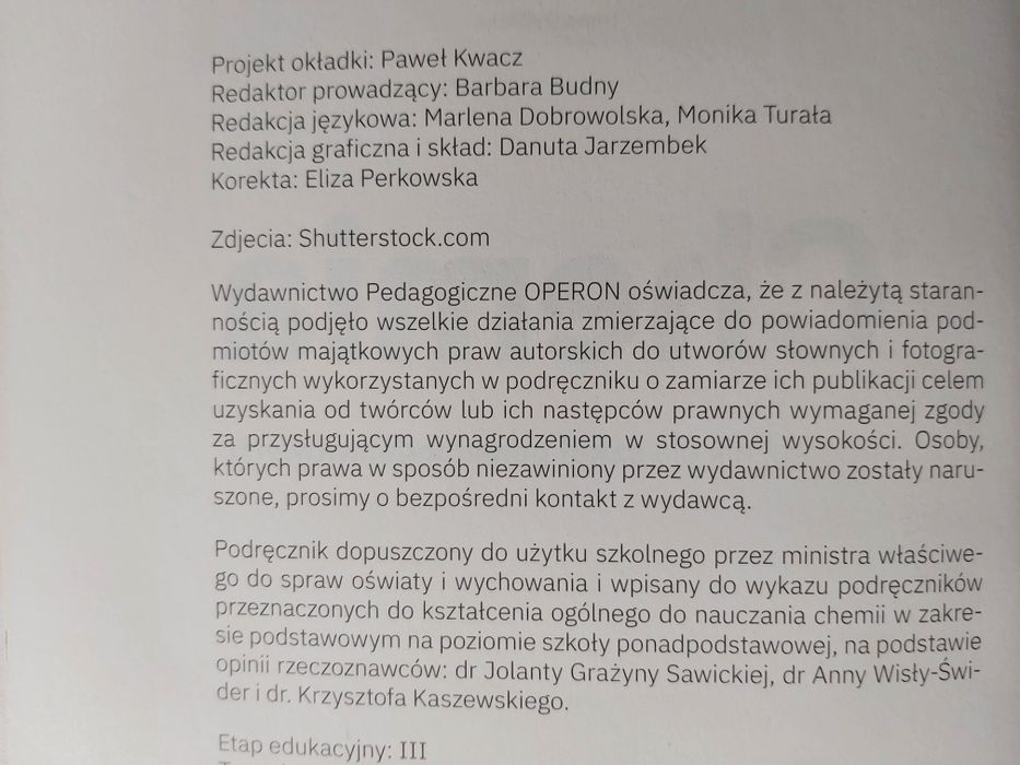 Chemia 1 - Podręcznik