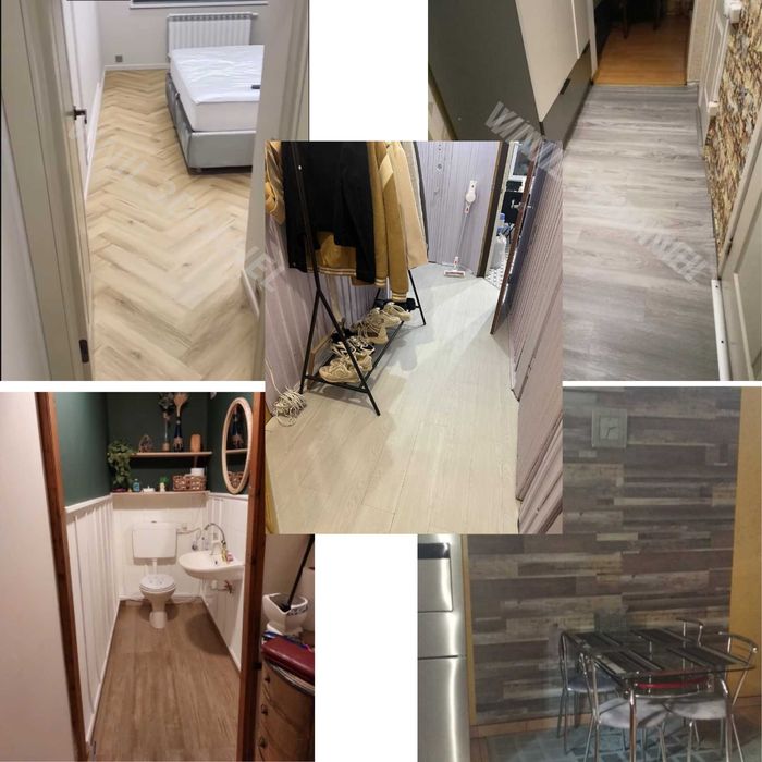 Вінілова самоклеюча вологостійка плитка під ламінат для стін і підлоги