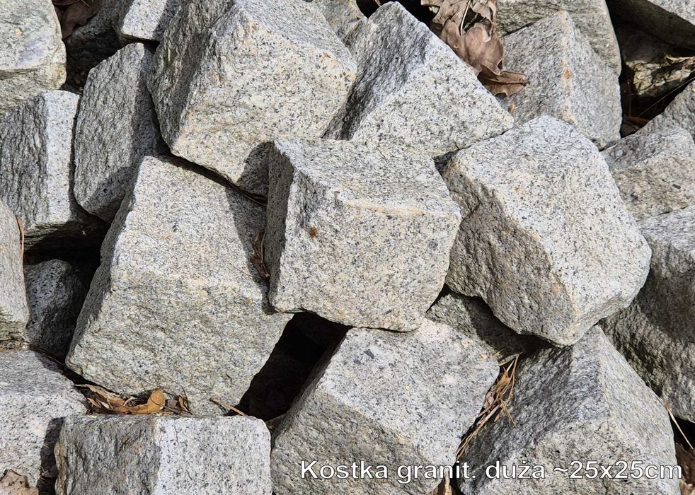 Kostka brukowa granitowa nieregularna ~25x25cm