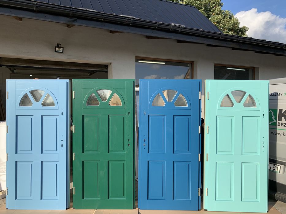 Drzwi drewniane zewnętrzne ANGIELSKIE wszystkie kolory RAL ,NCS MONTAŻ