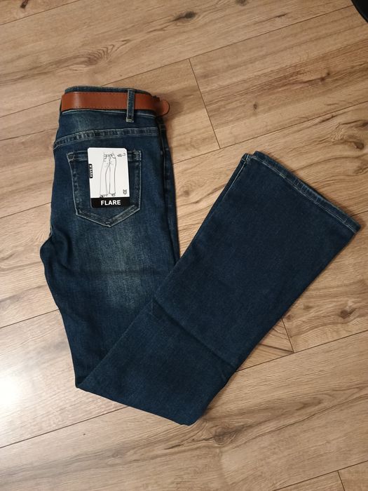 r.M/38 M.SARA damskie dżinsy Flare-dzwony
