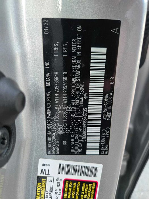 Toyota Highlander 2022 рік