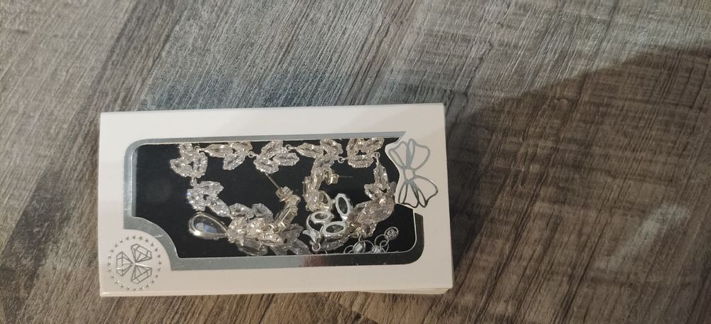 Biżuteria slubna bransoletka kolczyki