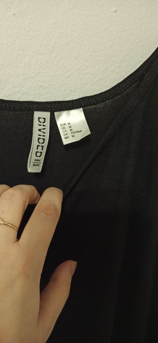 Czarny kombinezon krótki ramiączka H&M  M