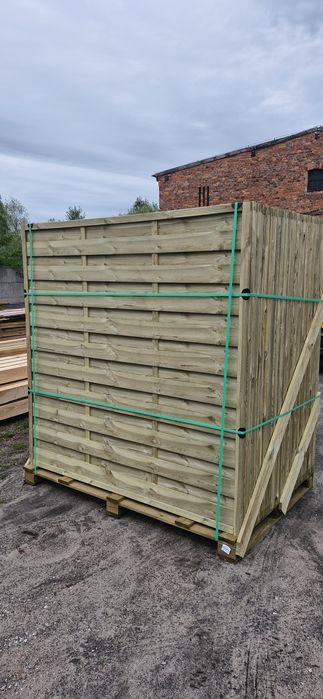 Płot lamelowy panele przęsła 1800x1800 mm 180x180 cm