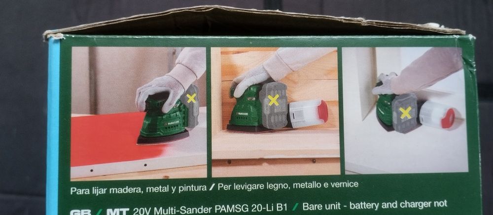 Multilixadora Parkside a bateria 20V nova