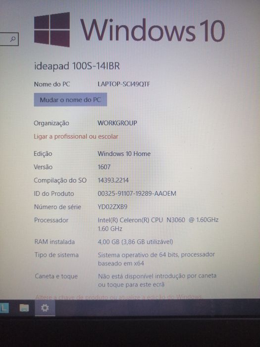 Computador portátil Lenovo