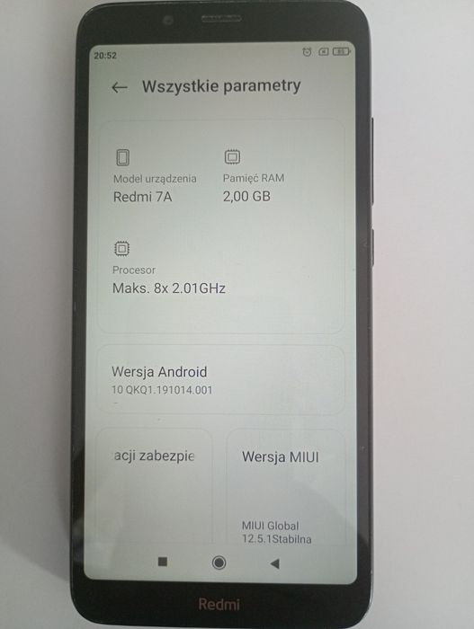 Redmi 7A  nieuszkodzony
