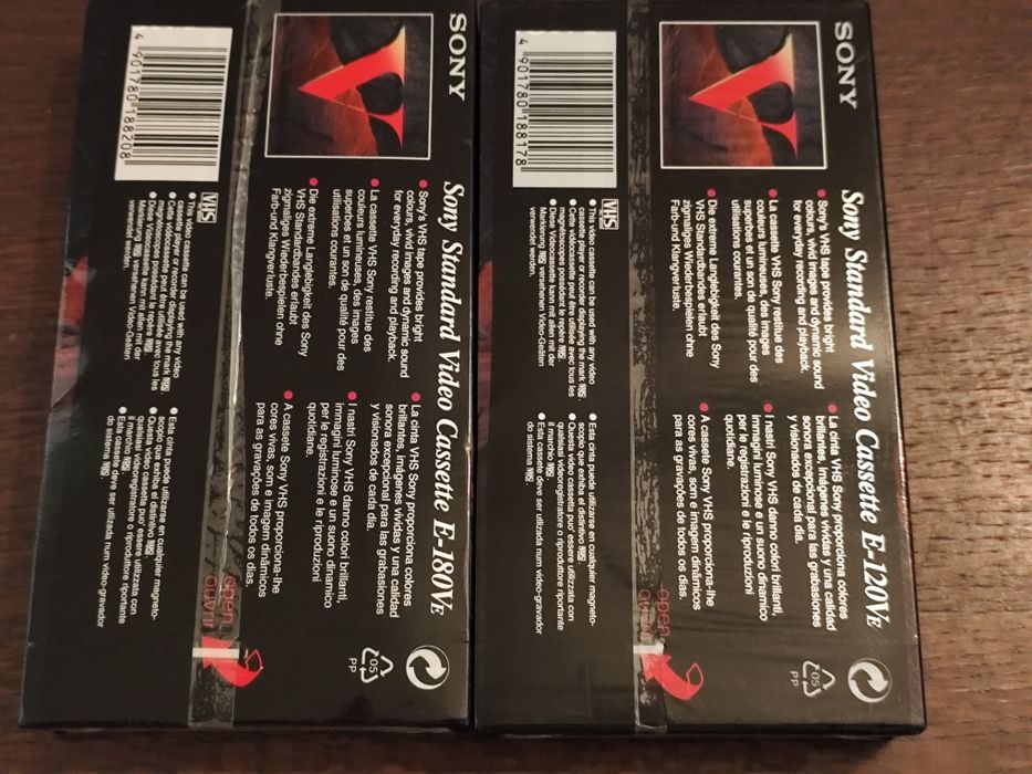 Cassetes VHS virgens seladas