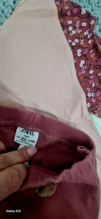 Zara komplet bluzka legginsy r.104 S.idealny