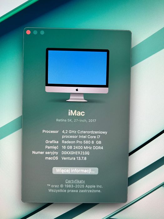 iMac Retina 5k 27” 2017