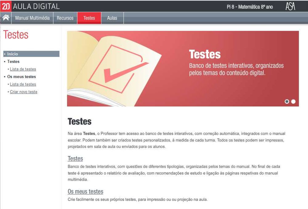 CD e-manual PI 8 Matemática - Apoio ao Professor