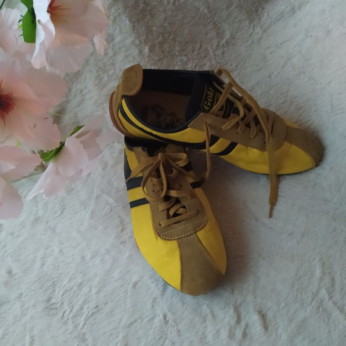 Buty sportowe męskie Gola 39 skóra naturalna żółte yellow premium