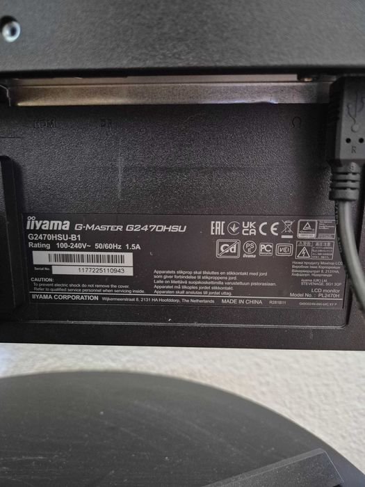 Monitor komputerowy iiyama G-Master G2470HSU-B1 — 23,8", Full HD, IPS, 165 Hz