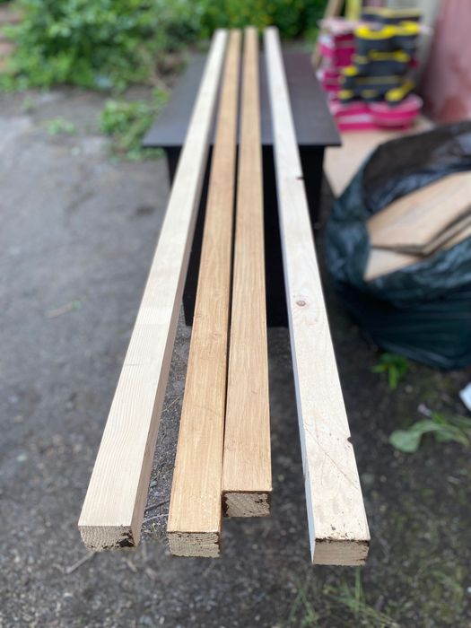 Брус шліфований, струганий 50х50мм, 3 метри, рейка, бруси