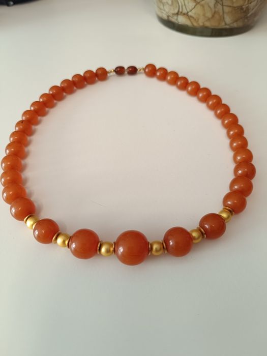 Kurtki naszyjnik z bursztynu