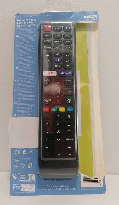 Philips TV Remote Control Replacement (for Samsung TVs – Like New)64584392506114122
