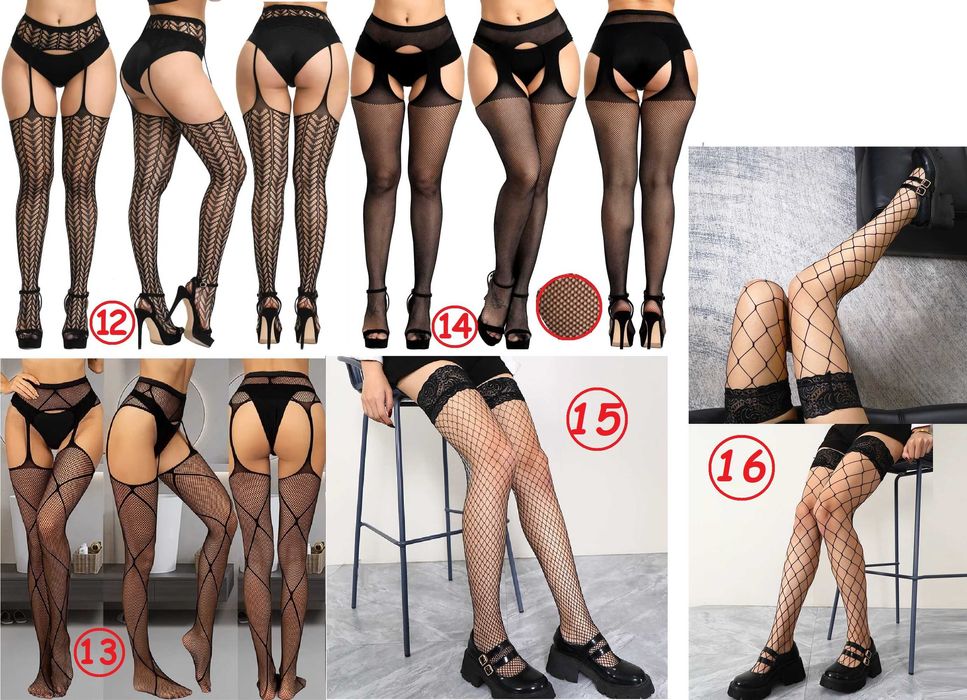 Ажурні та що світяться еротичні панчохи сітчасті колготки висока талія