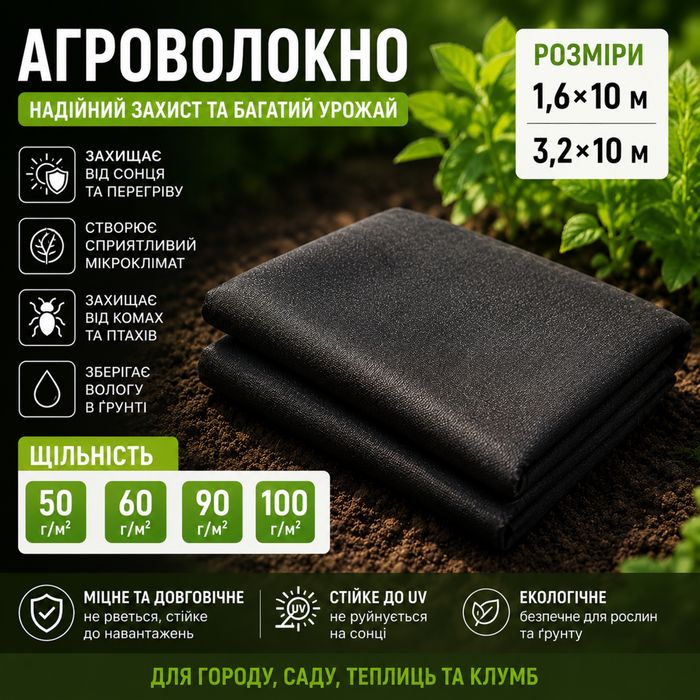 Агроволокно пакетоване . Розпродаж.