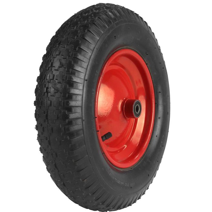 Koło kompletne oś do taczki felga metal pompowane mocne 2 szt