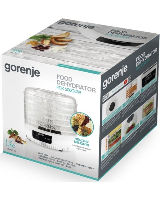 Сушарка для фруктів та овочів Gorenje FDK 500 GCW