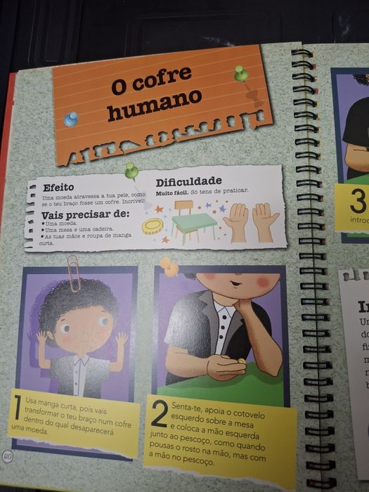 Livro Infantil de magia com ilustrações Os Meus Primeiros Truques de Magia, da Girassol