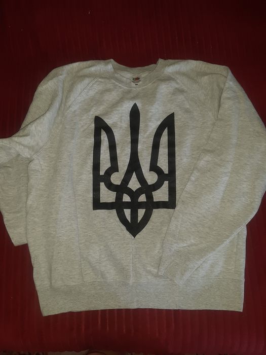 Свитшот мужской с принтом " Герб Украины " р. 48-50