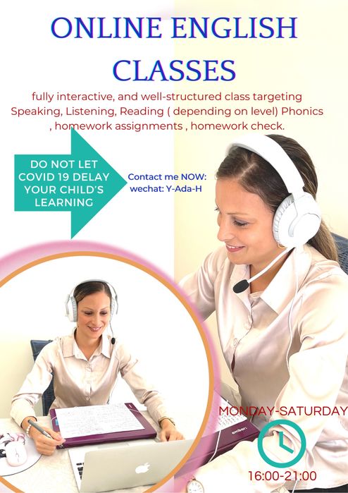 professora de inglês /Online English teacher