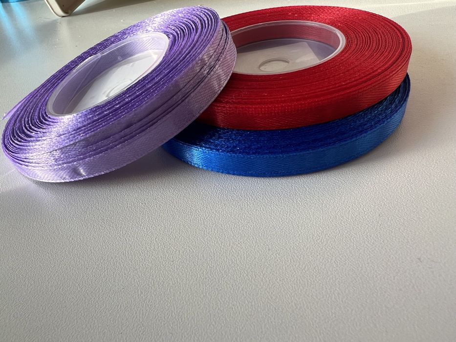 Лента атласная 1 см цена за 3 цвета