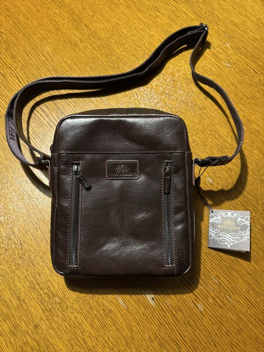 Wittchen męska listonoszka skórzana - brązowa - nowa