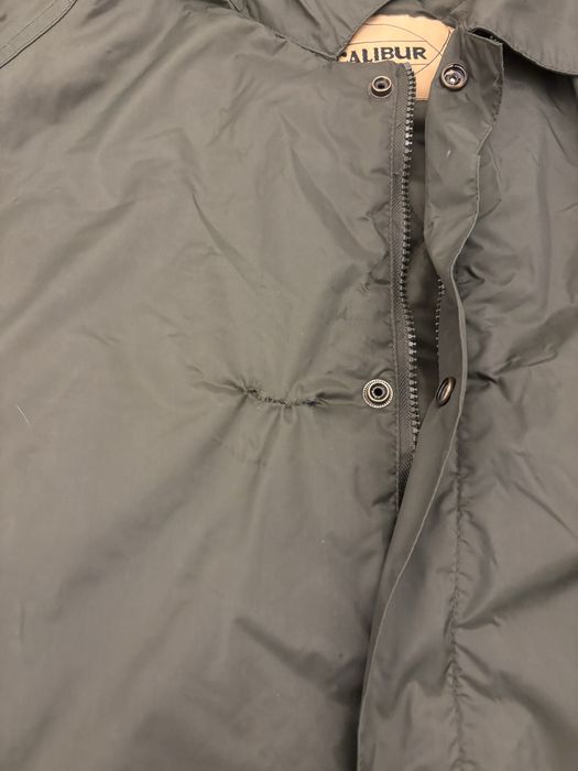 Parka XL comprida acolchoada em verde, EXCALIBUR