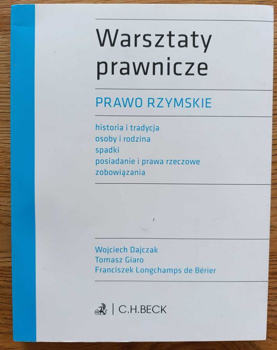 Warszaty prawnicze, prawo rzymskie. 2025, Dajczak, Giaro, Longchamps