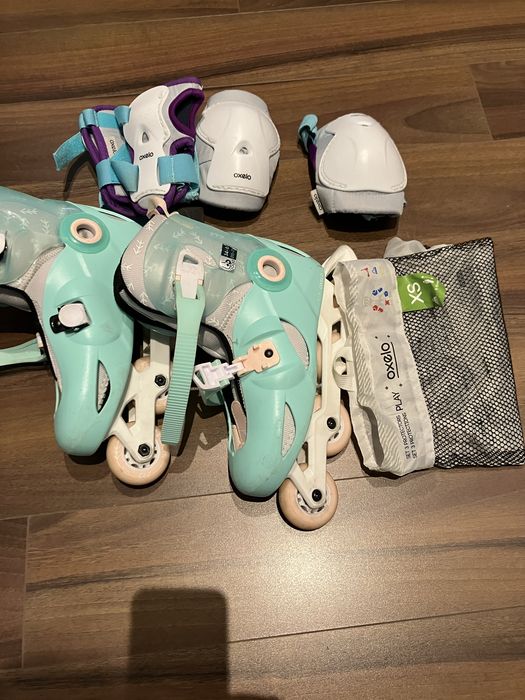 Patins Oxelo 34/6 + Proteções