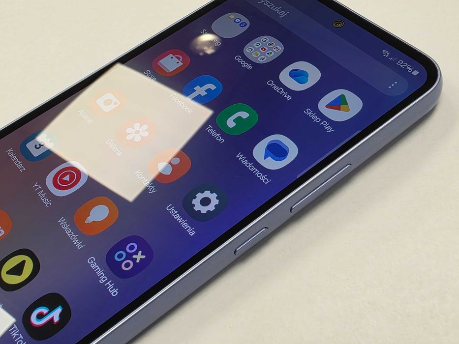 Samsung Galaxy A54 Dual SIM/ 8GB/ 128GB/ Awesome Violet/ BAT 93%/ Grade A/ + ładowarka/ GW 12 MSC