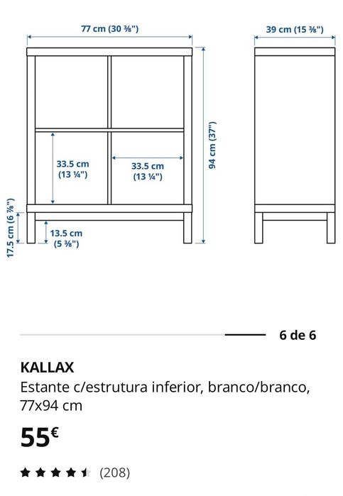 Estante KALLAX Ikea com pés