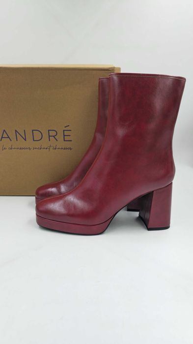 Damskie botki na obcasie  czerwone ANDRE  SONATA  R.41  AN6Y