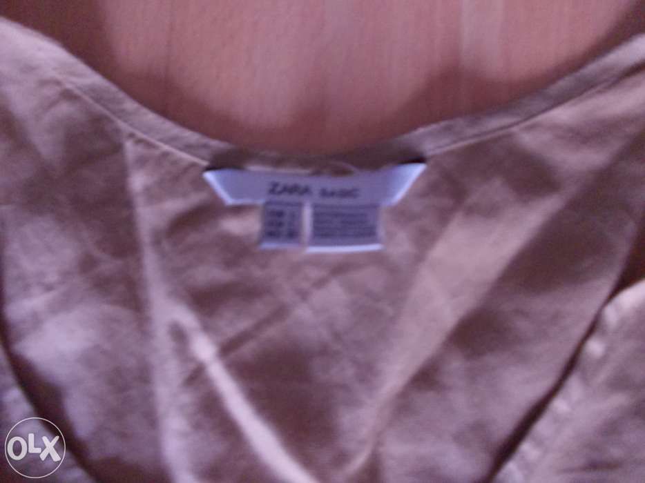 Top/túnica camel zara M/L e calça de ganga escura pepe jeans