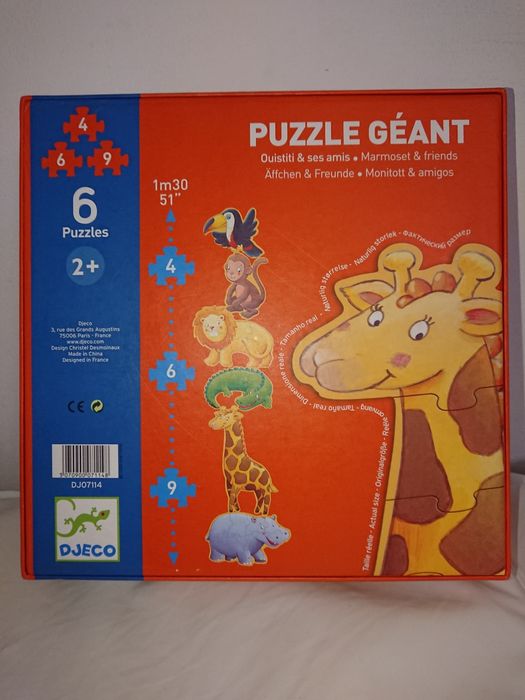 6 Puzzle DJECO 2+ anos