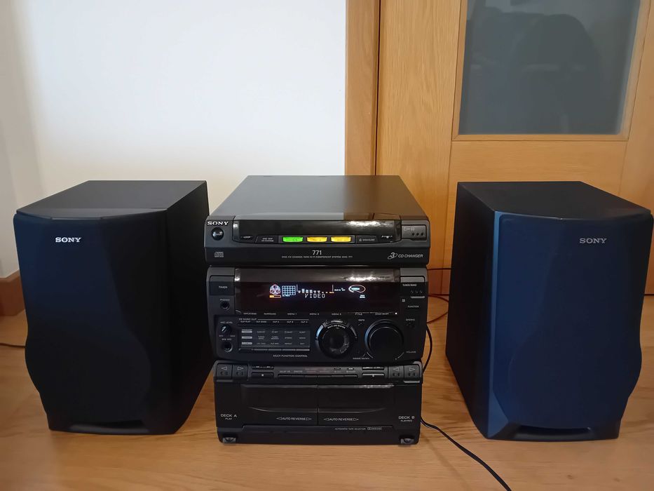 Sony Amplificador 2x50W + Tuner FM + colunas Sony 2x50W