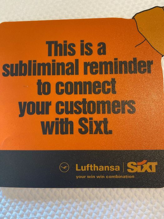 Tapete de Rato Aviação - Lufthansa e Sixt Rent a Car 2003