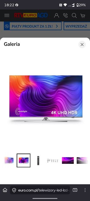 Telewizor Philips The One 58PUS8506/12 58" LED 4K Android TV Ambilight