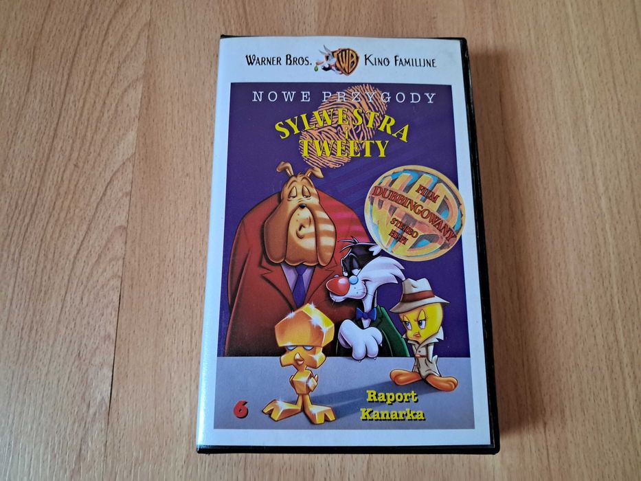 NOWE PRZYGODY SYLWESTRA TWEETY Raport kanarka Looney Tunes VHS Dubbing PL