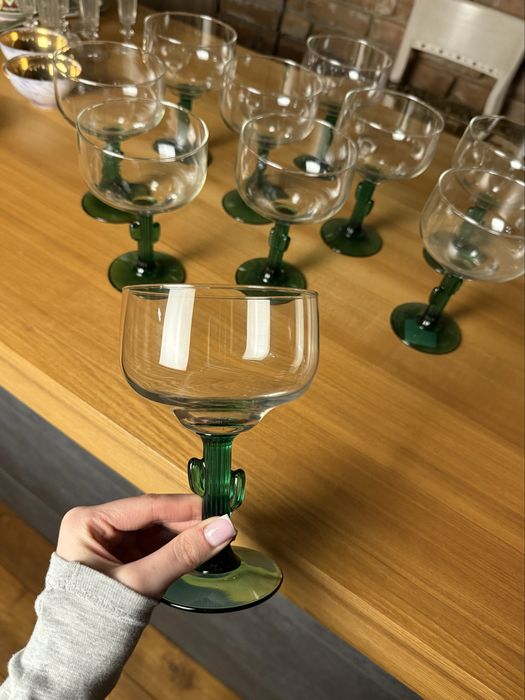 Винтажные бокалы для коктейля «Маргарита» Libbey Cactus
