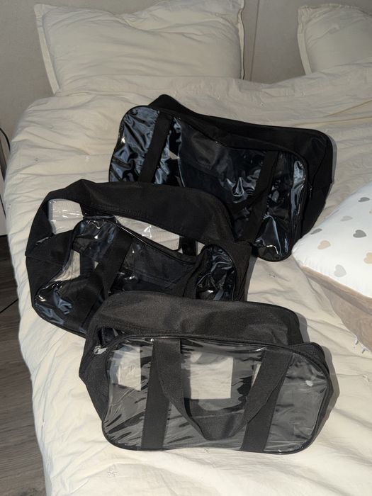 Сумки в пологовий три чорні прозорі